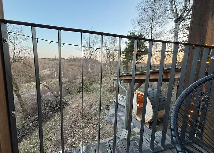 Fuxbau Design-ferienhaus Im Harz Mit Sauna Und Kamin بيت للعطل ثال