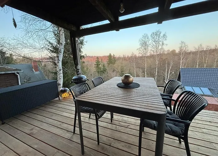 Fuxbau Design-ferienhaus Im Harz Mit Sauna Und Kamin * Thale